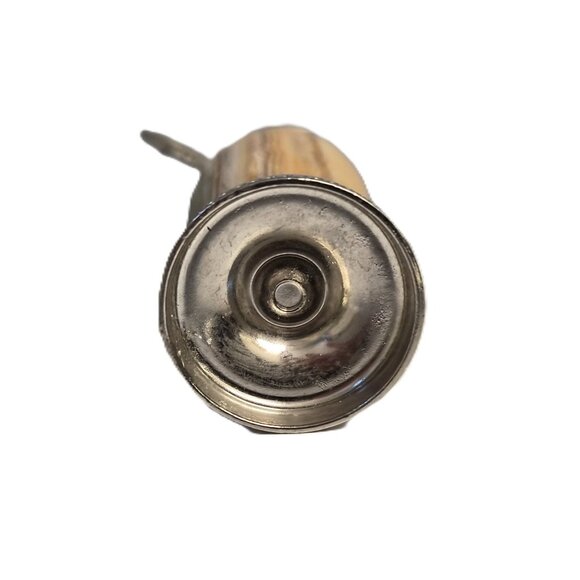 Vintage 1980s Banded Onyx Bud Vase Urn Two Handled 5.25'' Ornate Boho Stoneware - Picture 5 of 7